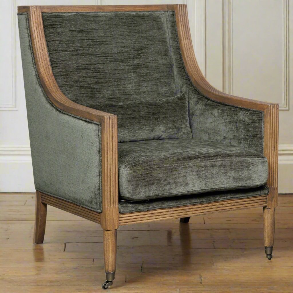 Albury Olive Upholstered Armchair Hill Interiors at Heritage Home UK
