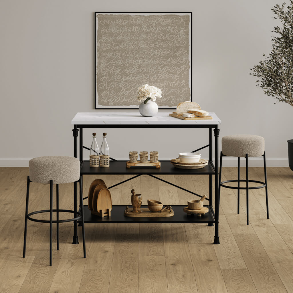 Harry Christian Home Buff Counter Stool