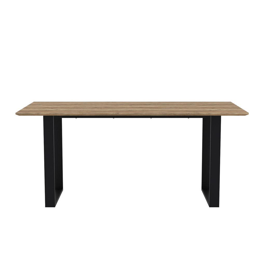 Harry Christian Home Russet Wood & Black Frame Dining Table