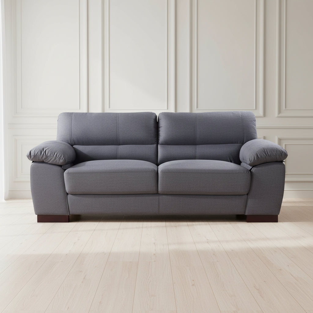 Ash woven fabric 3 seater sofa