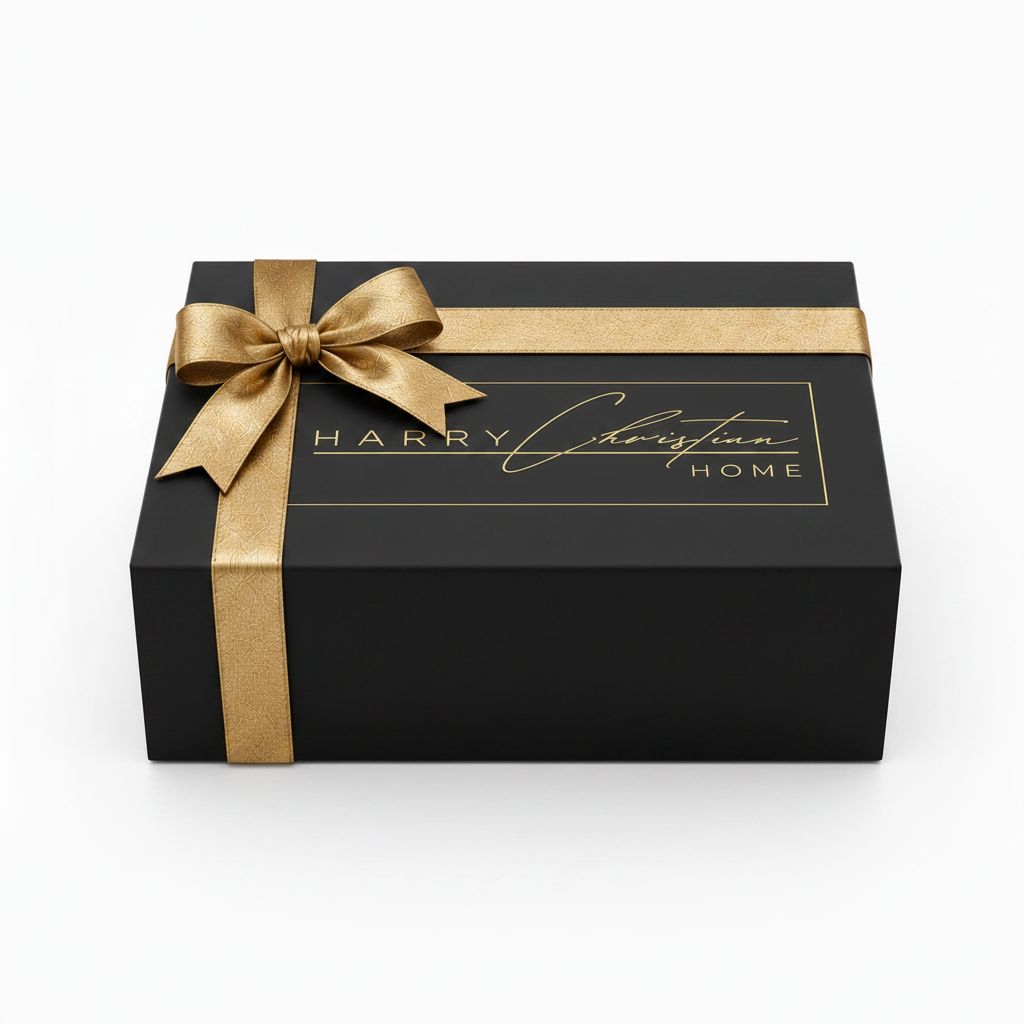 Baroque Honeysuckle Candle, Reed Diffuser and Candle Lighter Black & Gold Bow Gift Box