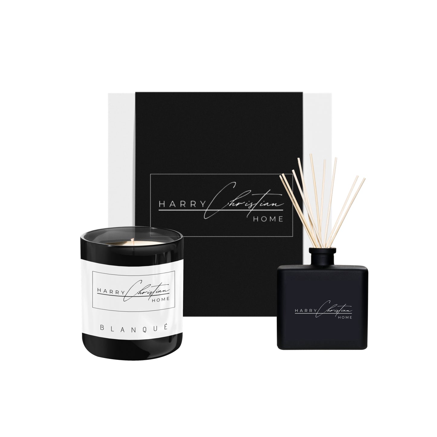 Harry Christian Home Blanqué Reed Diffuser & Candle Gift Set