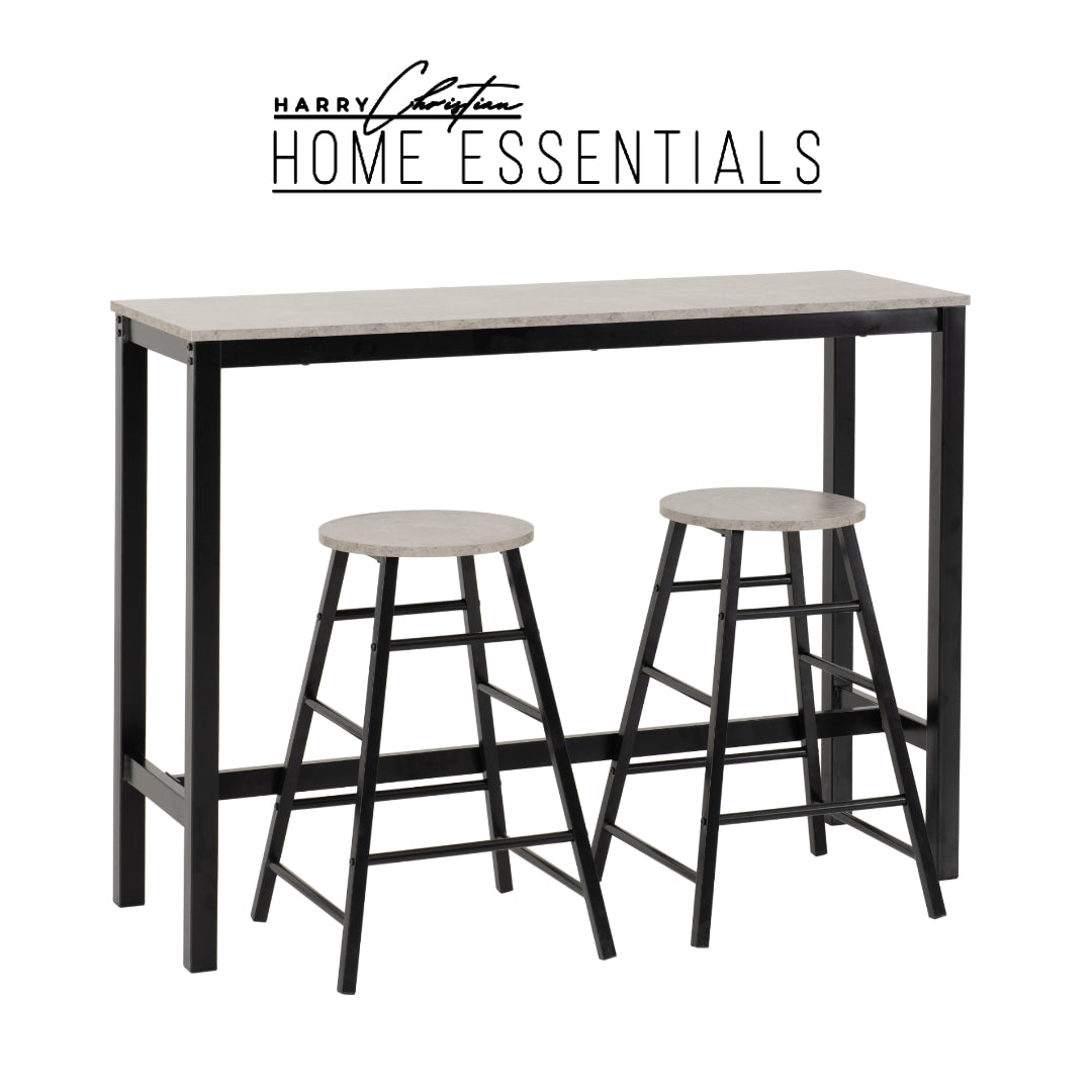 BREAKFAST BAR SET BY HOME ESSENTIALS BY HARRY CHRISTIAN HOME