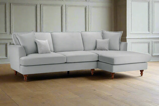 Bari Grey Right Hand Facing Corner Sofa Heritage Home UK