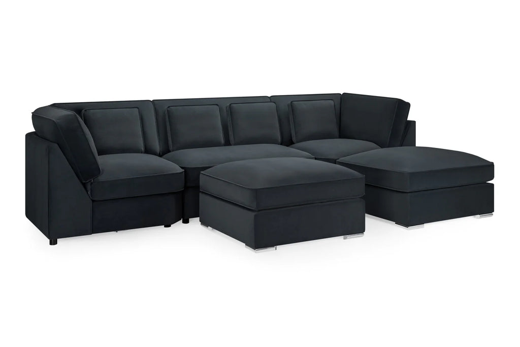 The Mayfair U-Shape Sofa In Slate