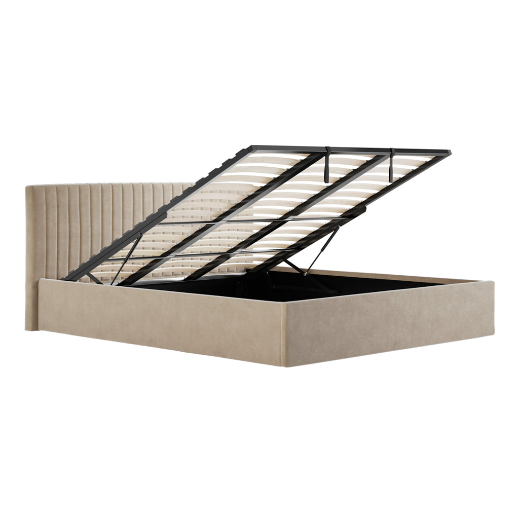 Berlin Beige Super King Ottoman Bed