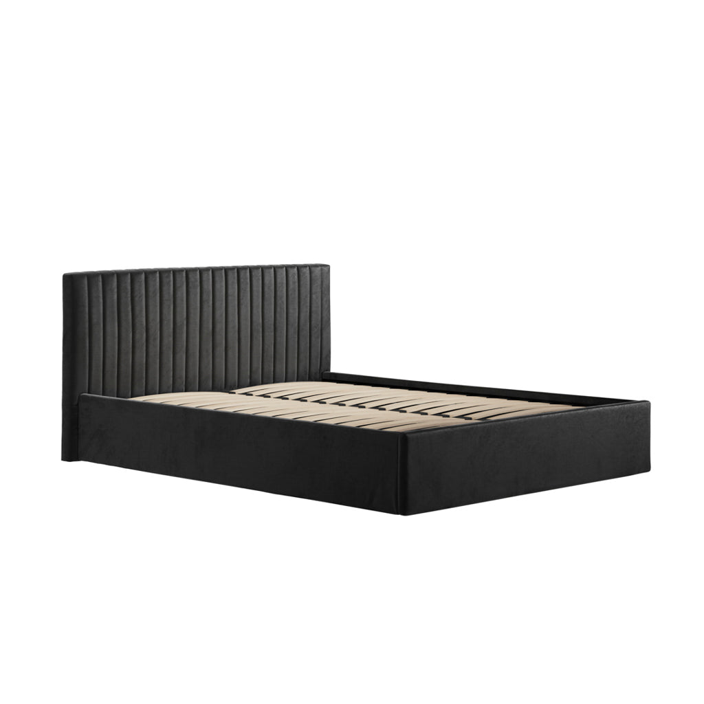 Berlin Black Ottoman Bed In Kingsize