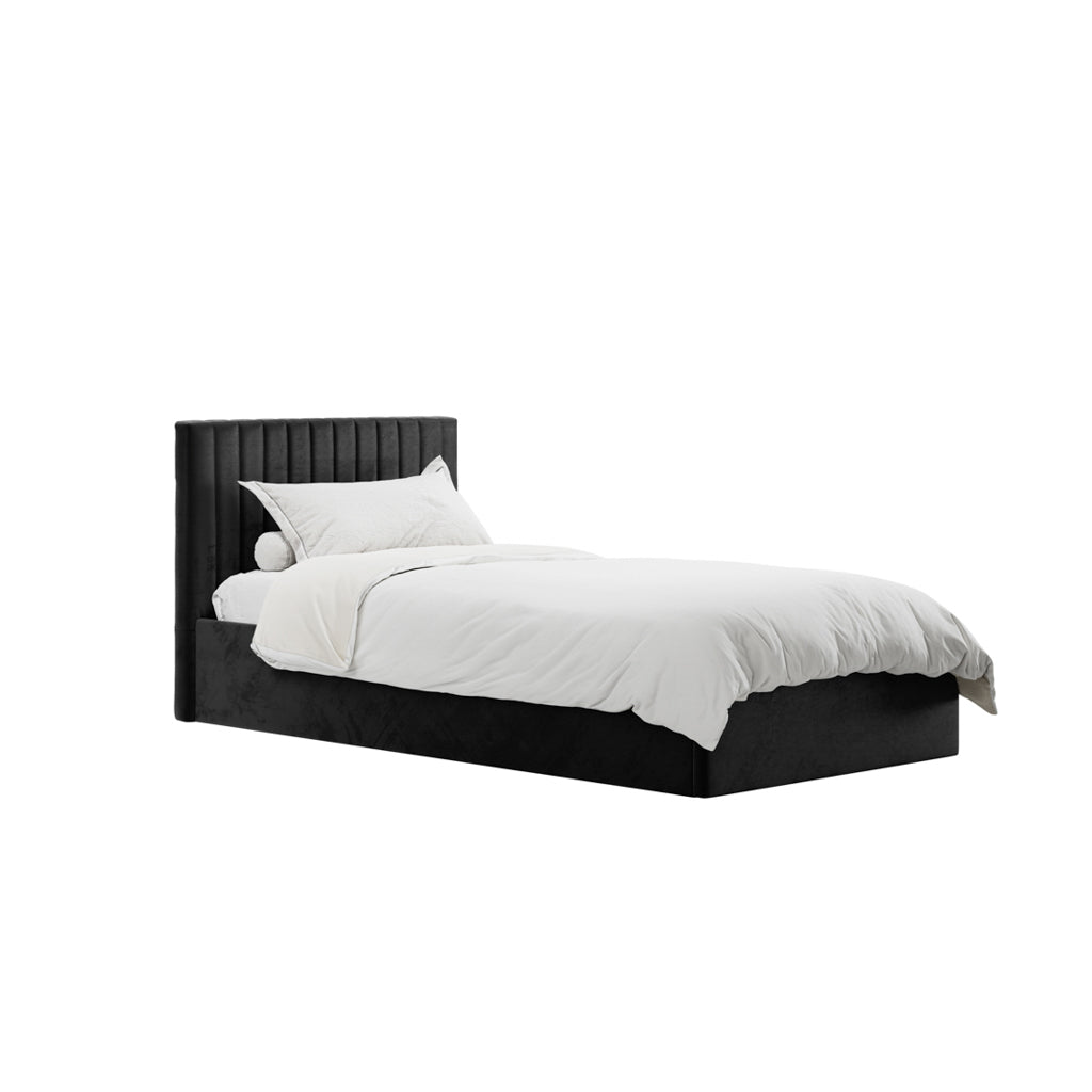 Berlin Black Ottoman Bed In Single
