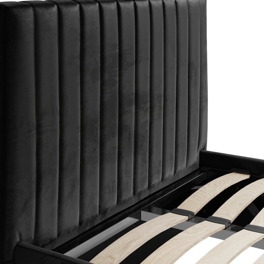 Berlin Black Ottoman Bed In Single
