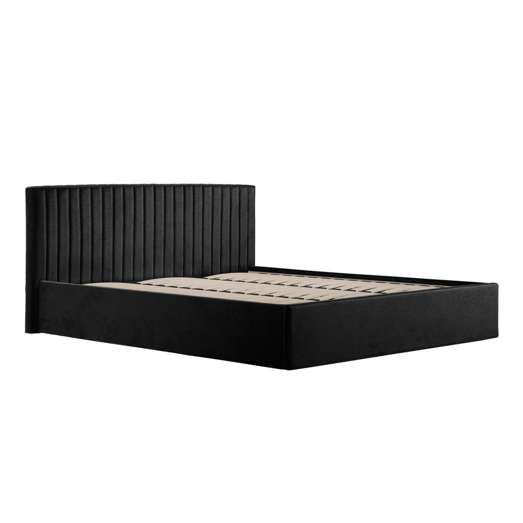 Berlin Black Ottoman Bed In Super Kingsize