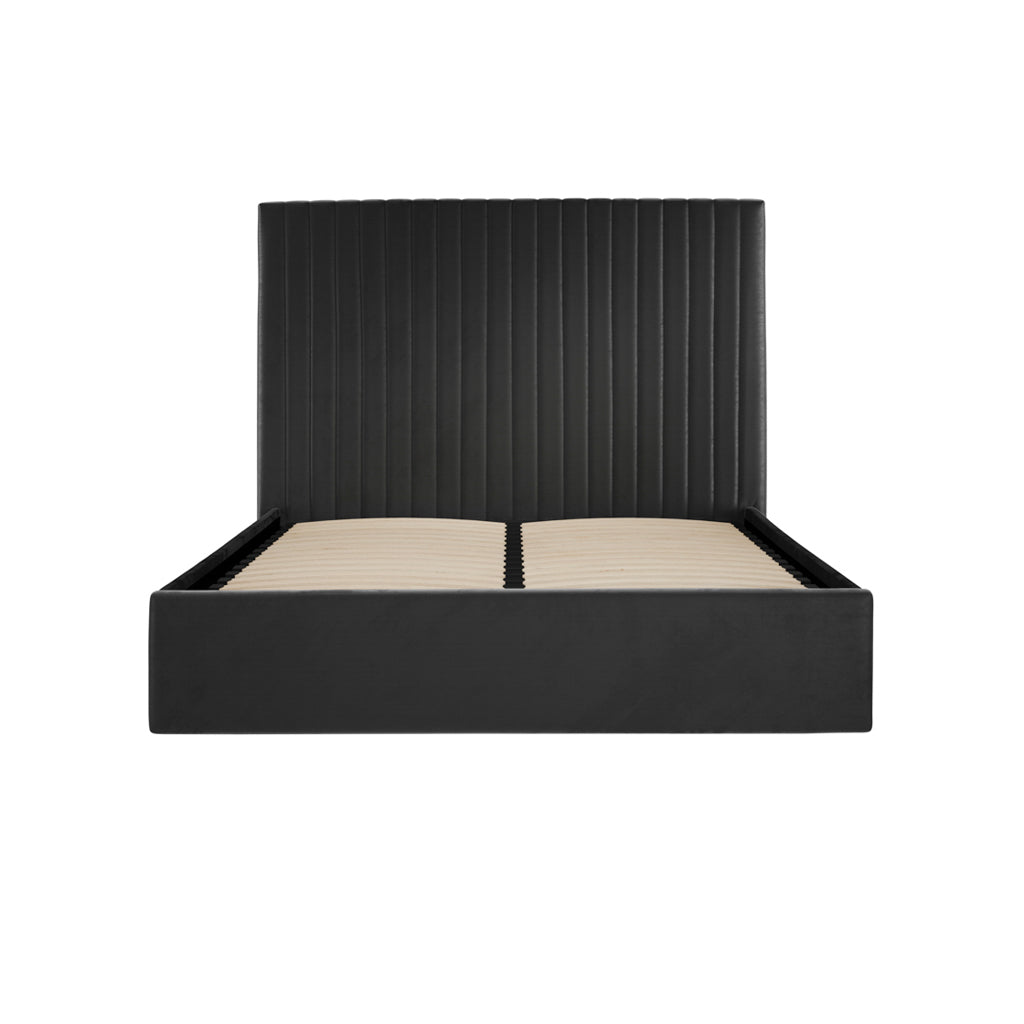 Berlin Black Tall Kingsize Ottoman Bed