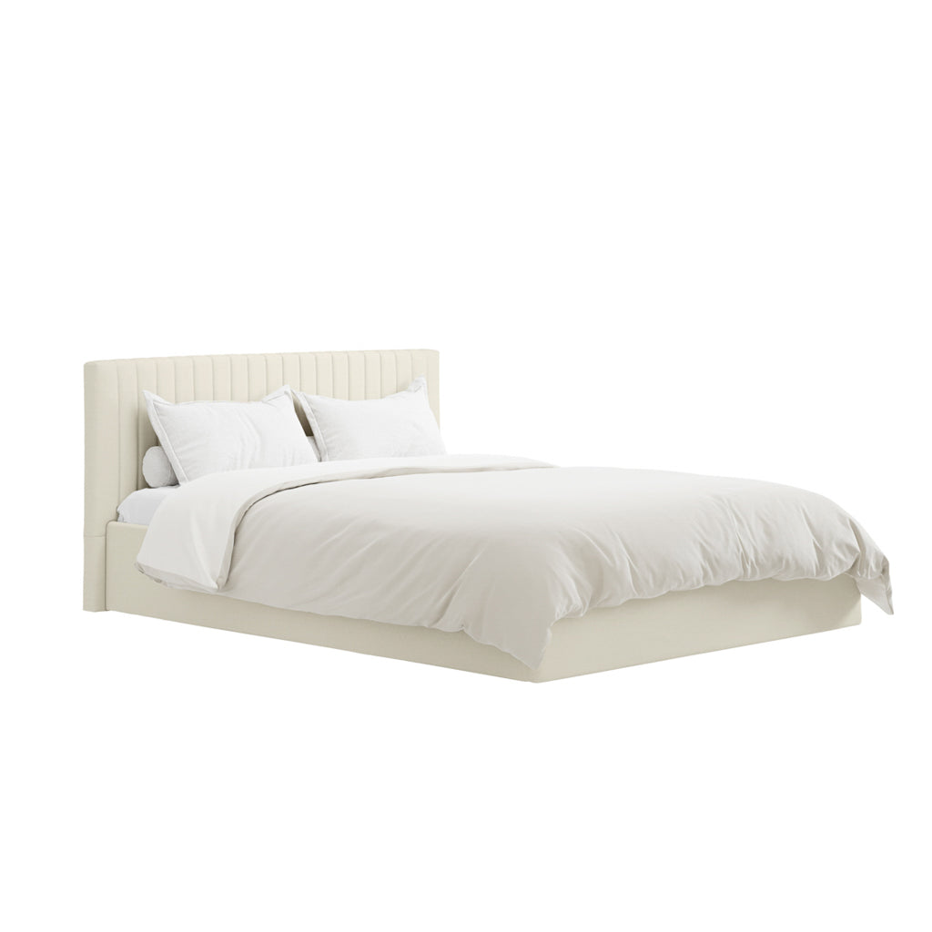Berlin Milk Kingsize Ottoman Bed