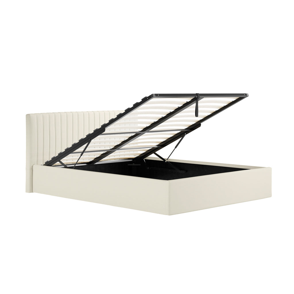 Berlin Milk Kingsize Ottoman Bed