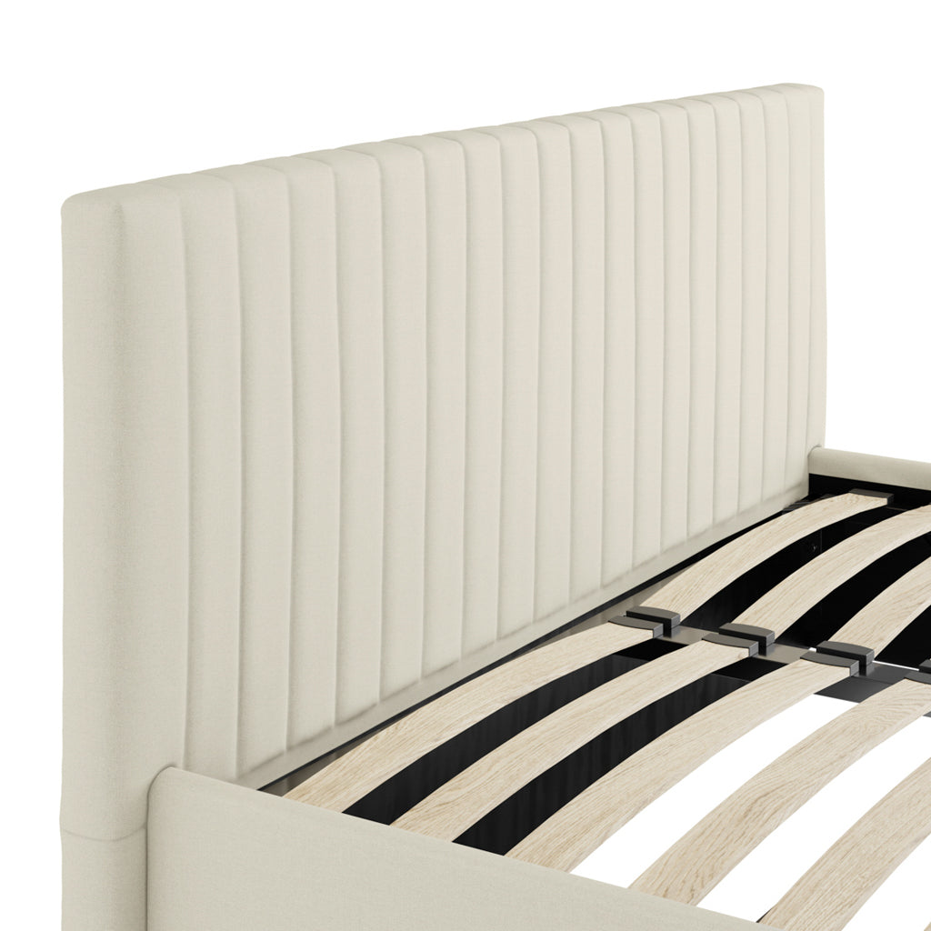 Berlin Milk Kingsize Ottoman Bed