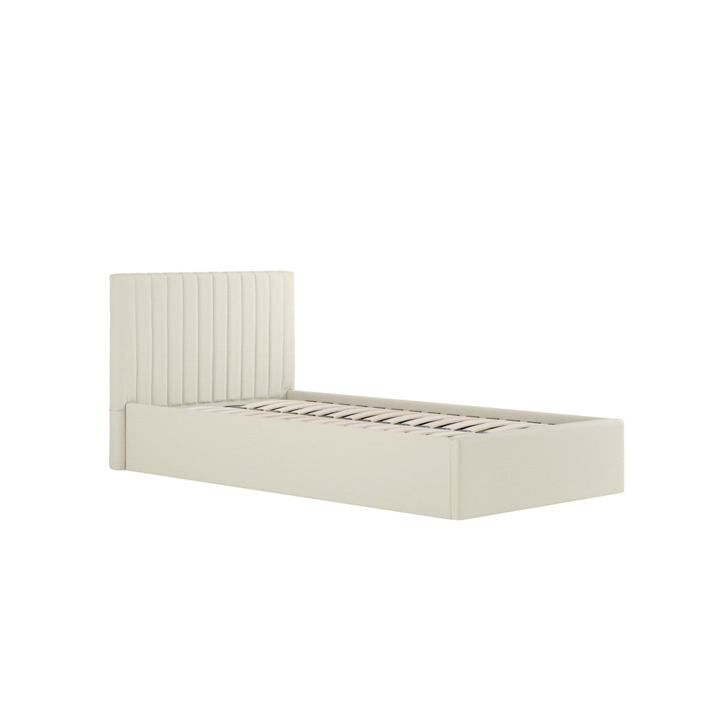Berlin Milk Single Ottoman Bed