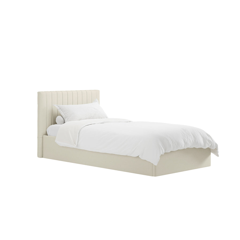 Berlin Milk Single Ottoman Bed