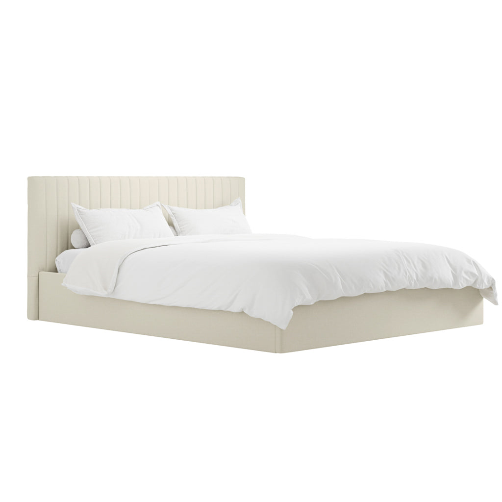 Berlin Milk Super Kingsize Ottoman Bed