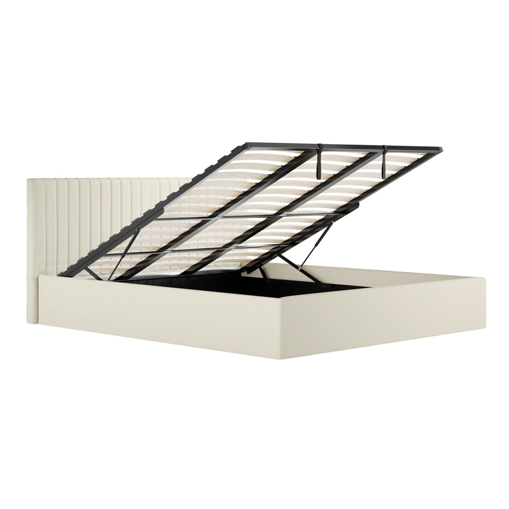 Berlin Milk Super Kingsize Ottoman Bed