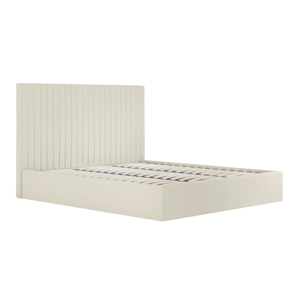 Berlin Milk Tall Super Kingsize Ottoman Bed