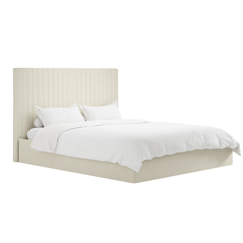 Berlin Milk Tall Super Kingsize Ottoman Bed