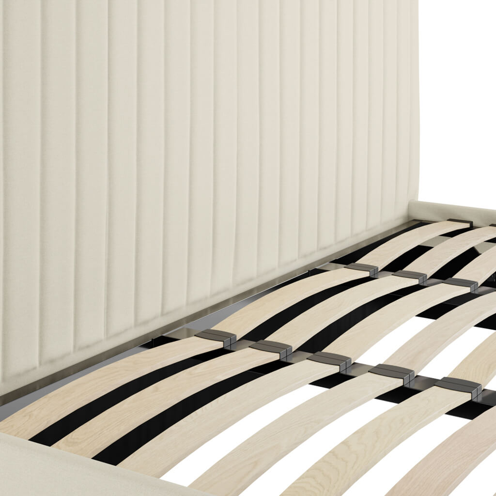 Berlin Milk Tall Super Kingsize Ottoman Bed