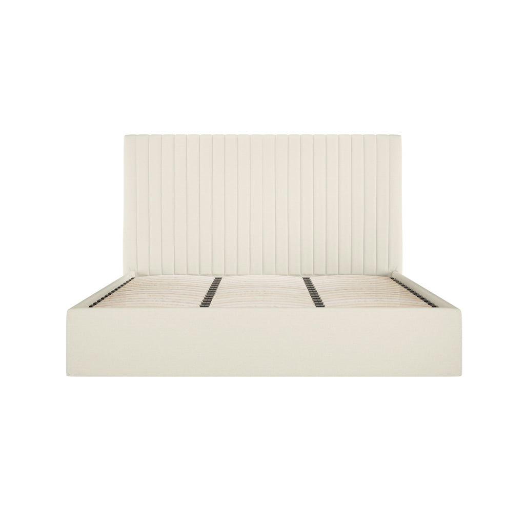 Berlin Milk Tall Super Kingsize Ottoman Bed