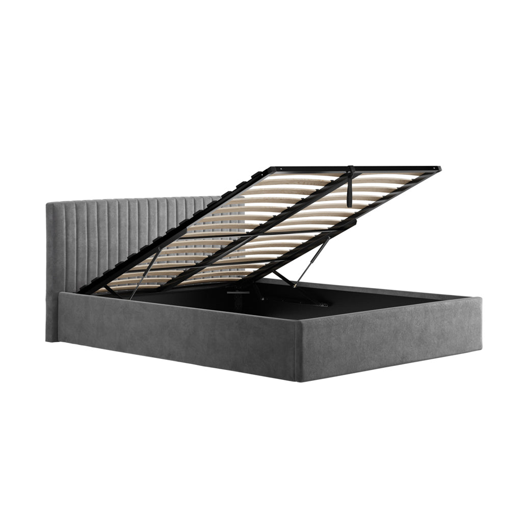 Berlin Silver Kingsize Ottoman Bed