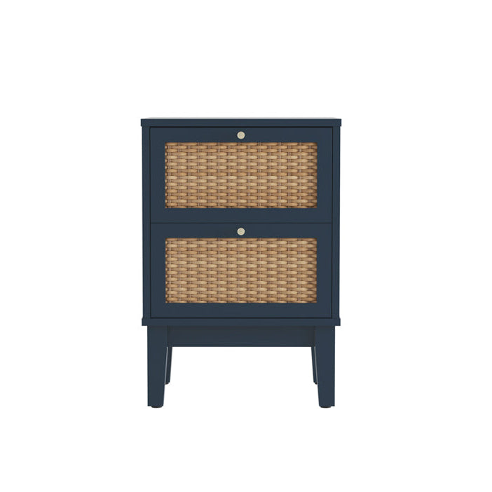 Harry Christian Home Blue Bedside Cabinet