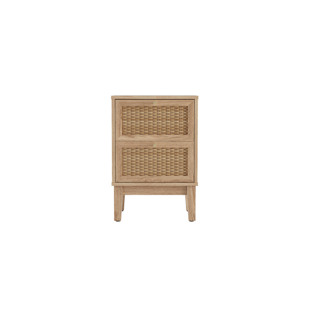 Harry Christian Home Oak & Rattan Accent Bedroom Furniture Set