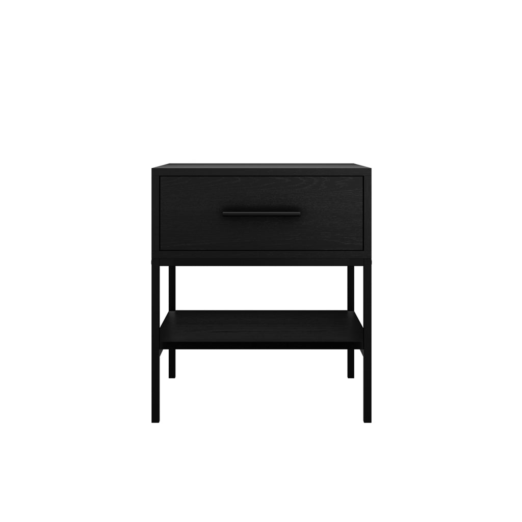 Harry Christian Home Baltimore Bedside Cabinet In Matte Black