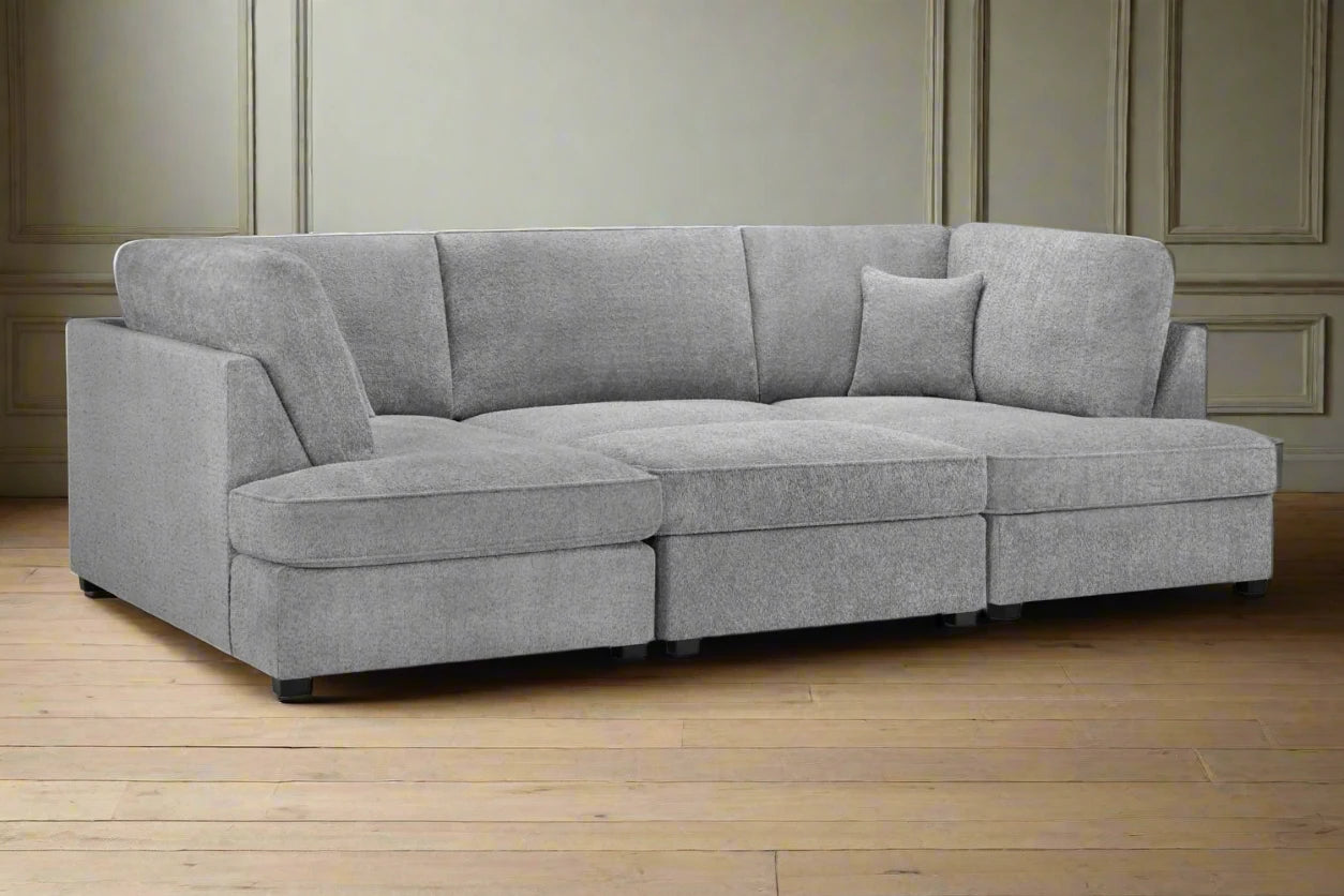 Boucle Grey Cinema Sofa Heritage Home UK