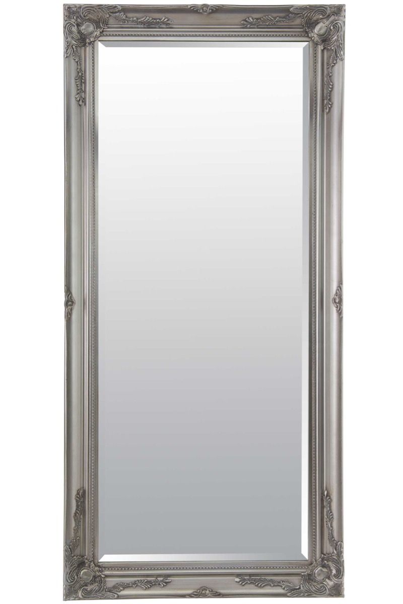 Silver Ornate Full Length Mirror