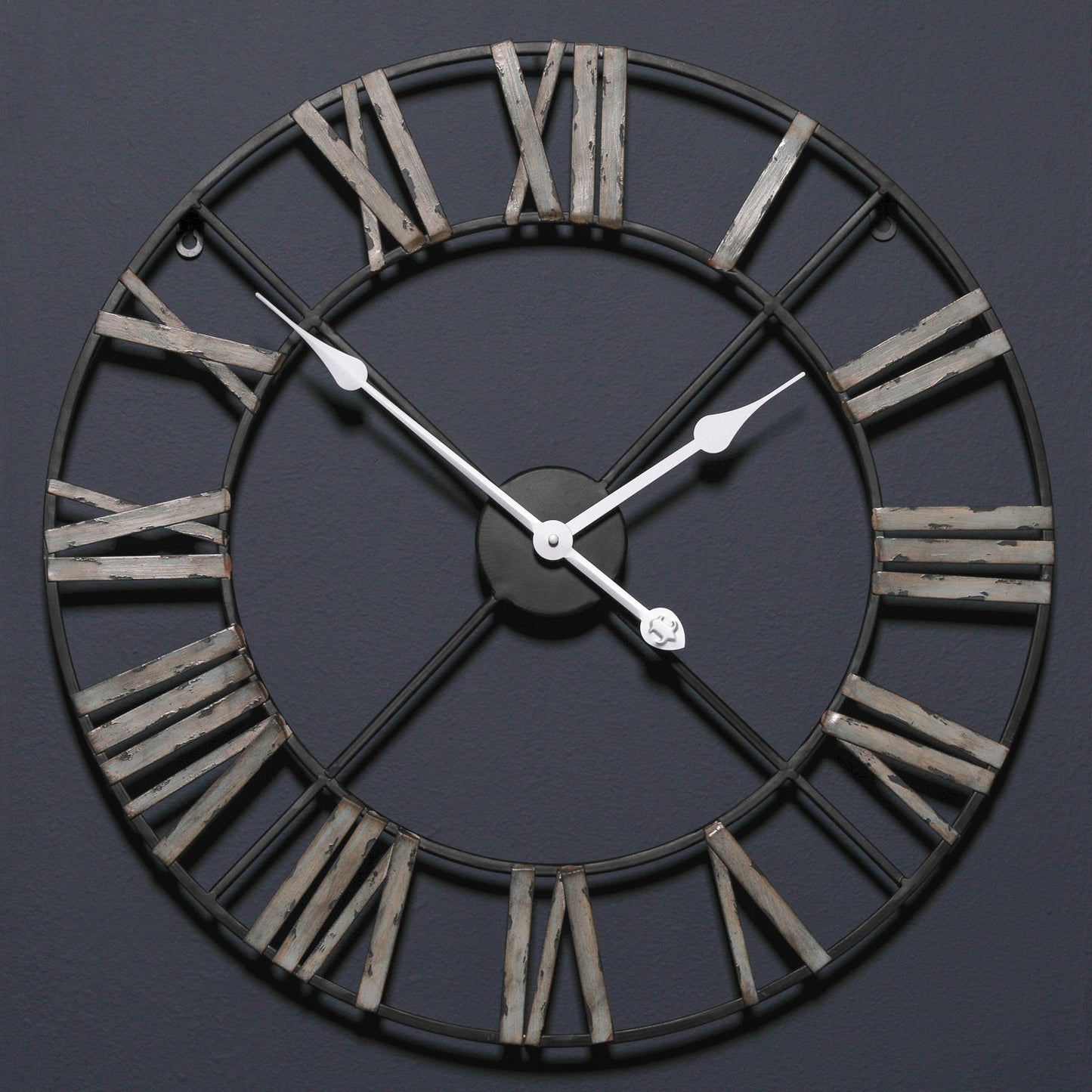 Medium 60cm Vintage Metal Wall Clock