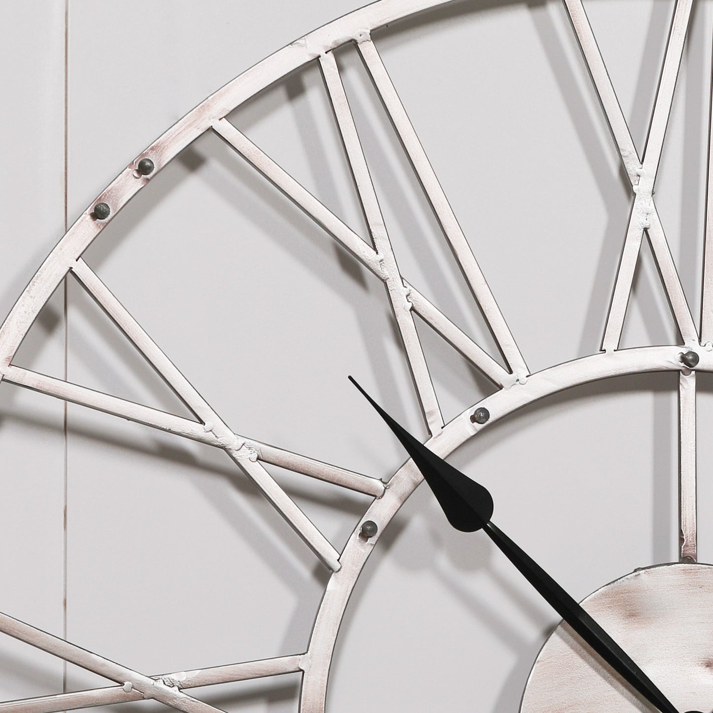 Vintage Silver 92cm Wall Clock