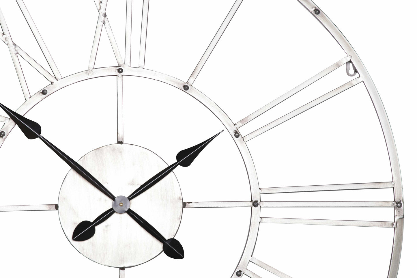 Vintage Silver 92cm Wall Clock