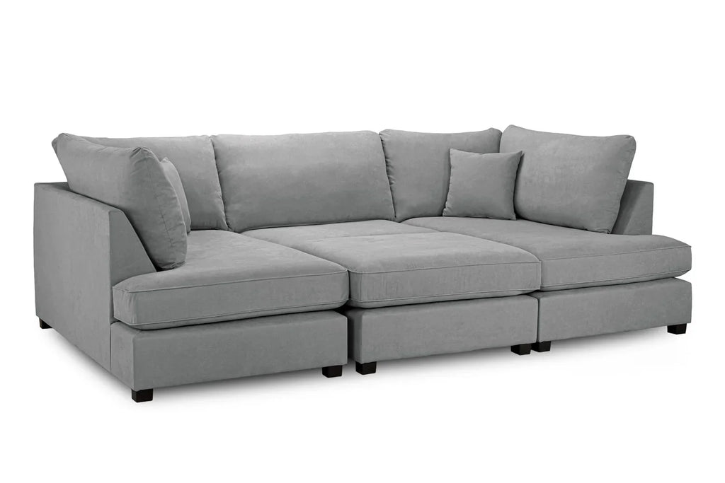 Valencia Cinema U-Shape Sofa In Grey