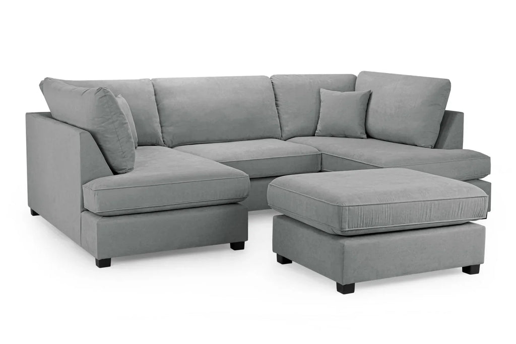 Valencia Cinema U-Shape Sofa In Grey