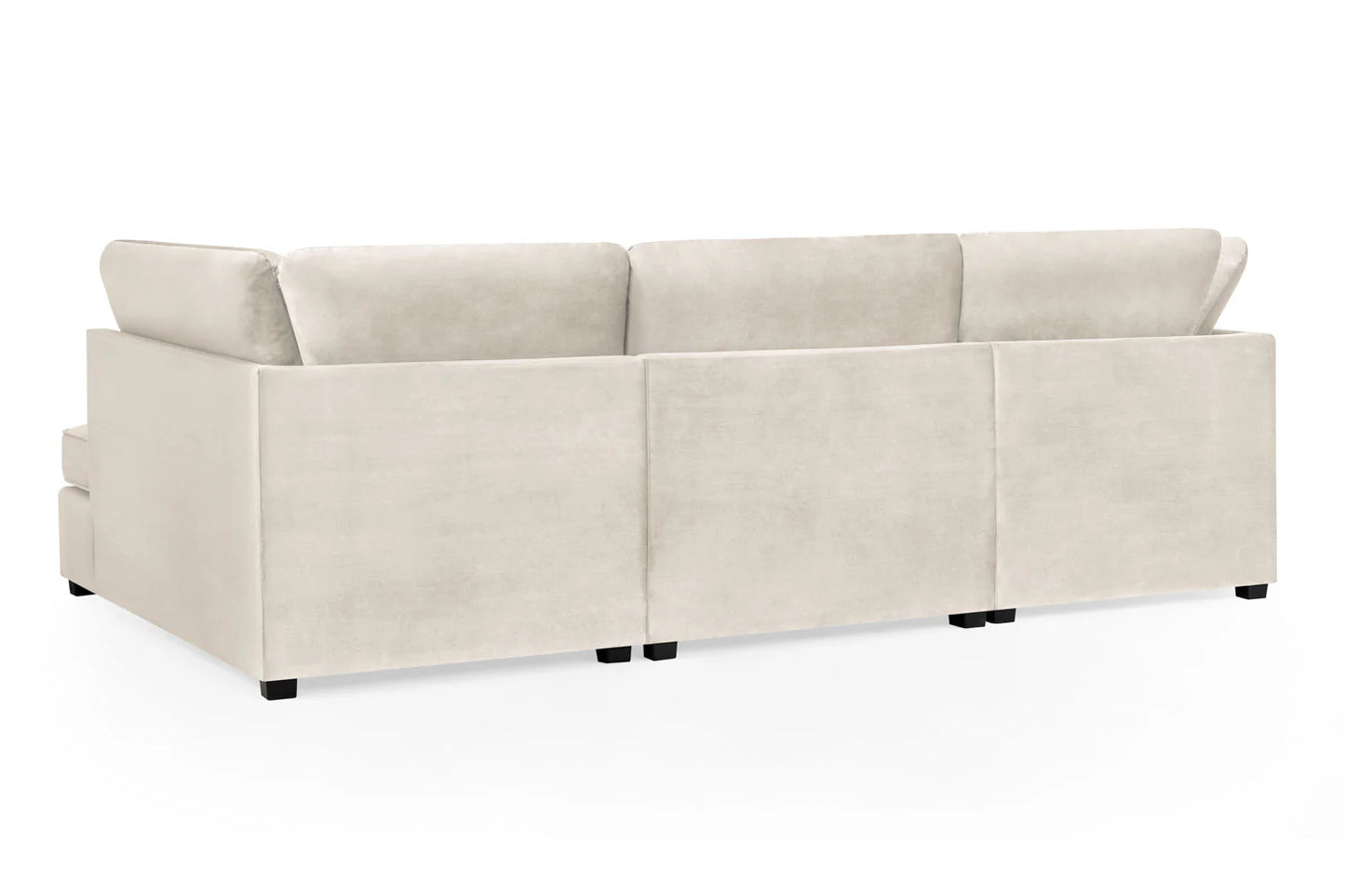 Valencia Cinema U-Shape Sofa In Plush Velvet Beige