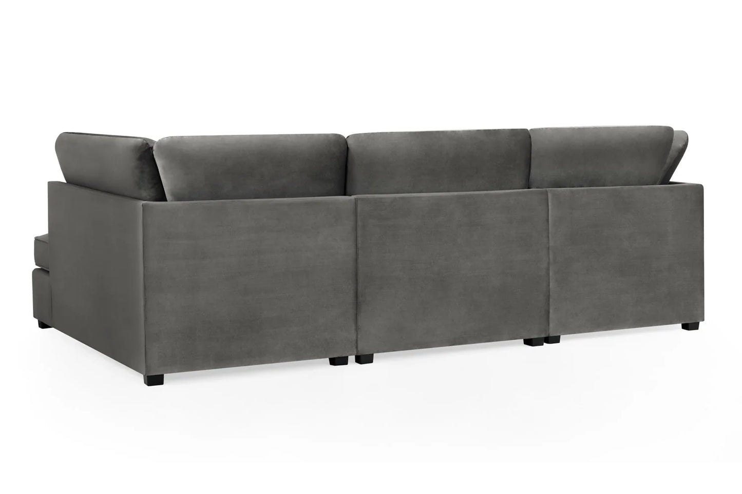 Valencia Cinema U-Shape Sofa In Plush Velvet Grey