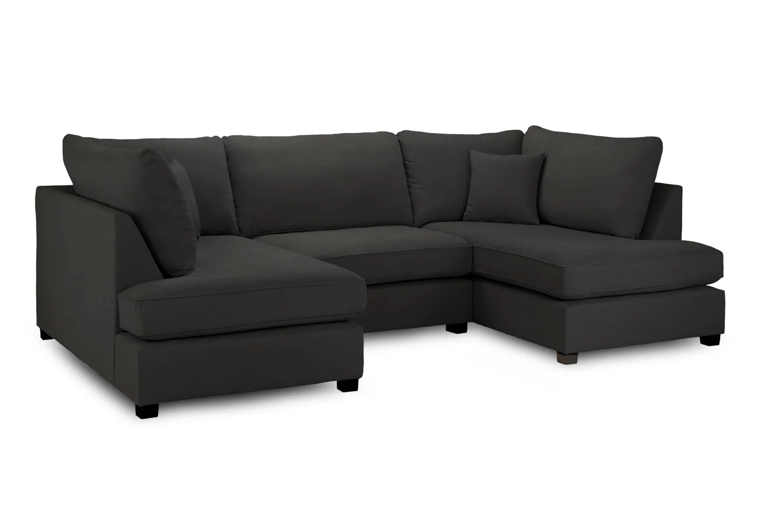 Valencia Cinema U-Shape Sofa In Black