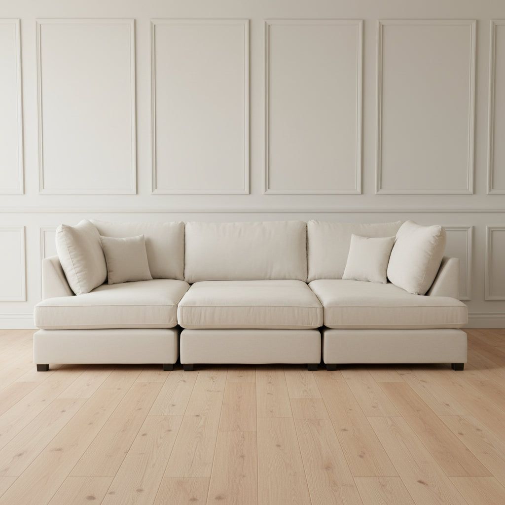 Carnaby Cinema U-shape Sofa in Beige, Grey or Black