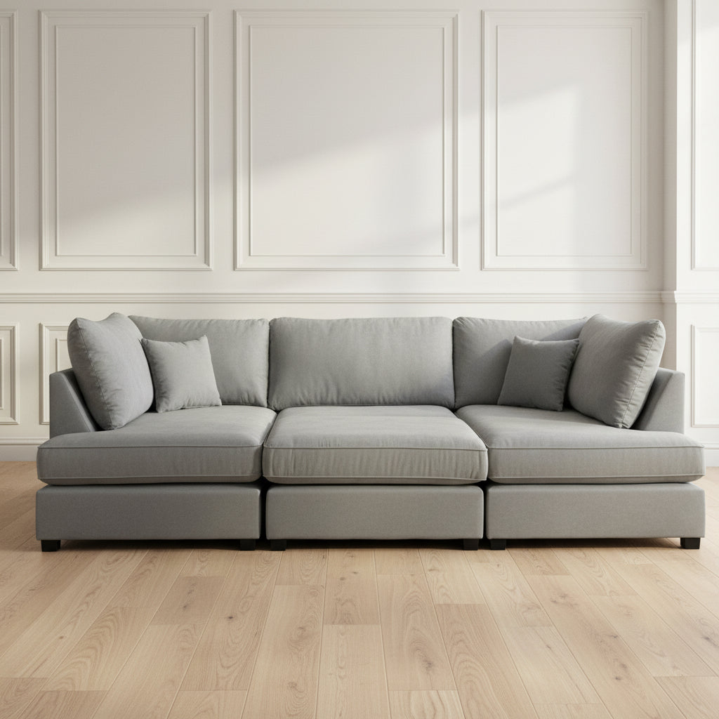 Carnaby Cinema U-shape Sofa in Beige, Grey or Black