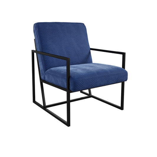Harry Christian Home Blue With Black Frame Work Statement Chair