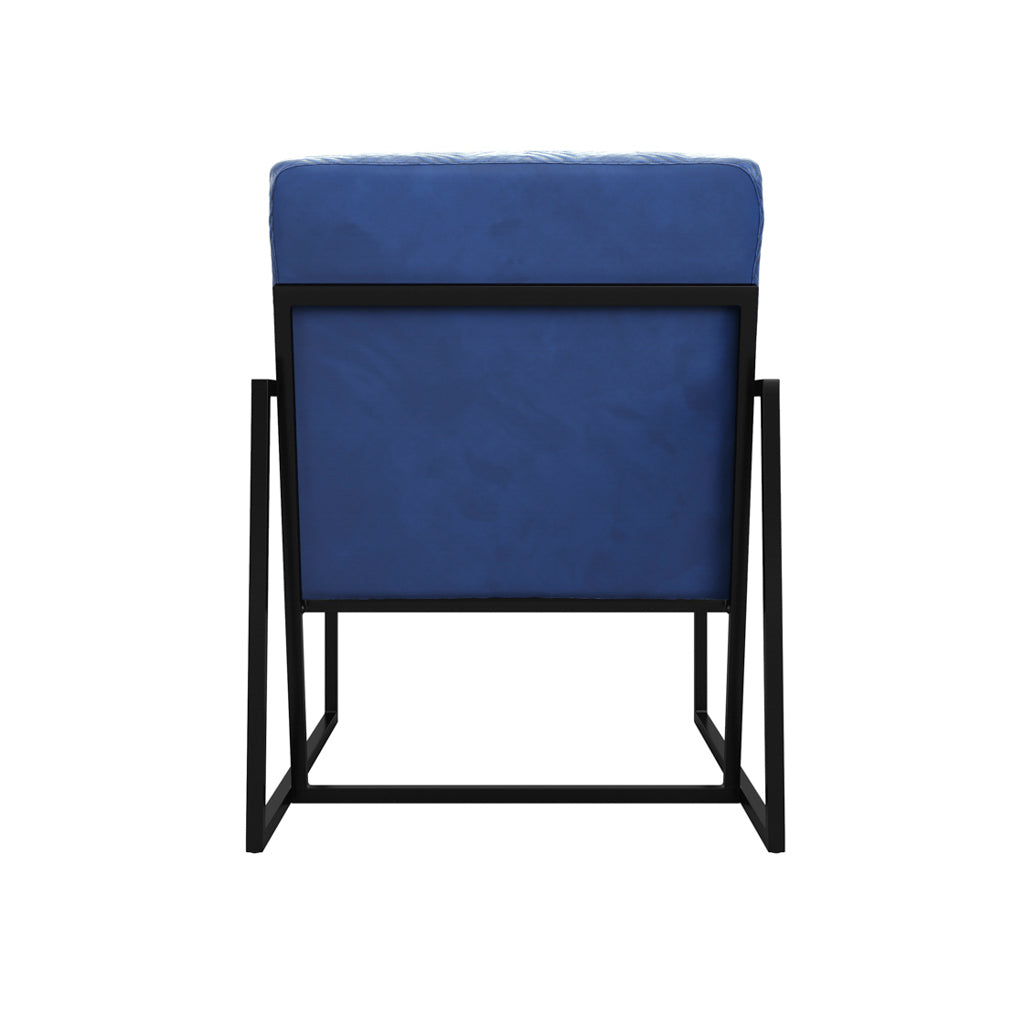 Harry Christian Home Blue With Black Frame Work Statement Chair