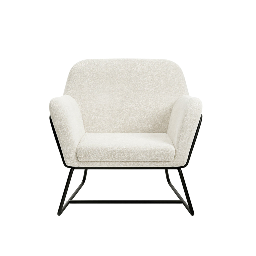 Harry Christian Home Olivia Accent Chair In Boucle Ivory