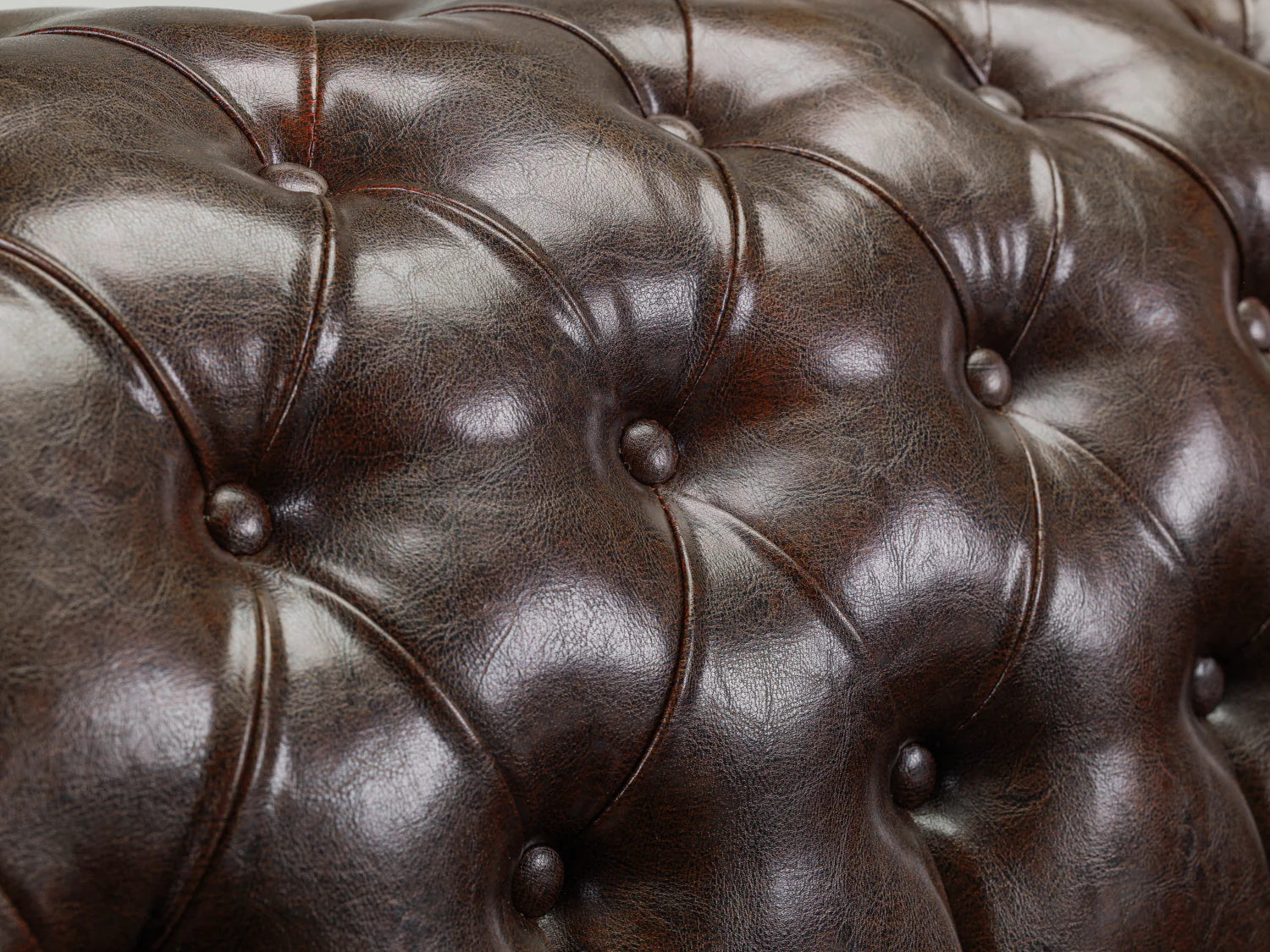 The Lancaster 2 Seater Chesterfield Sofa In Antique Brown