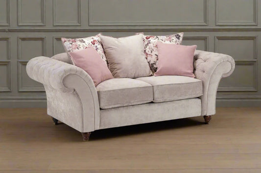 Chesterfield Style Sofa Beige and floral floral sofa Heritage Home
