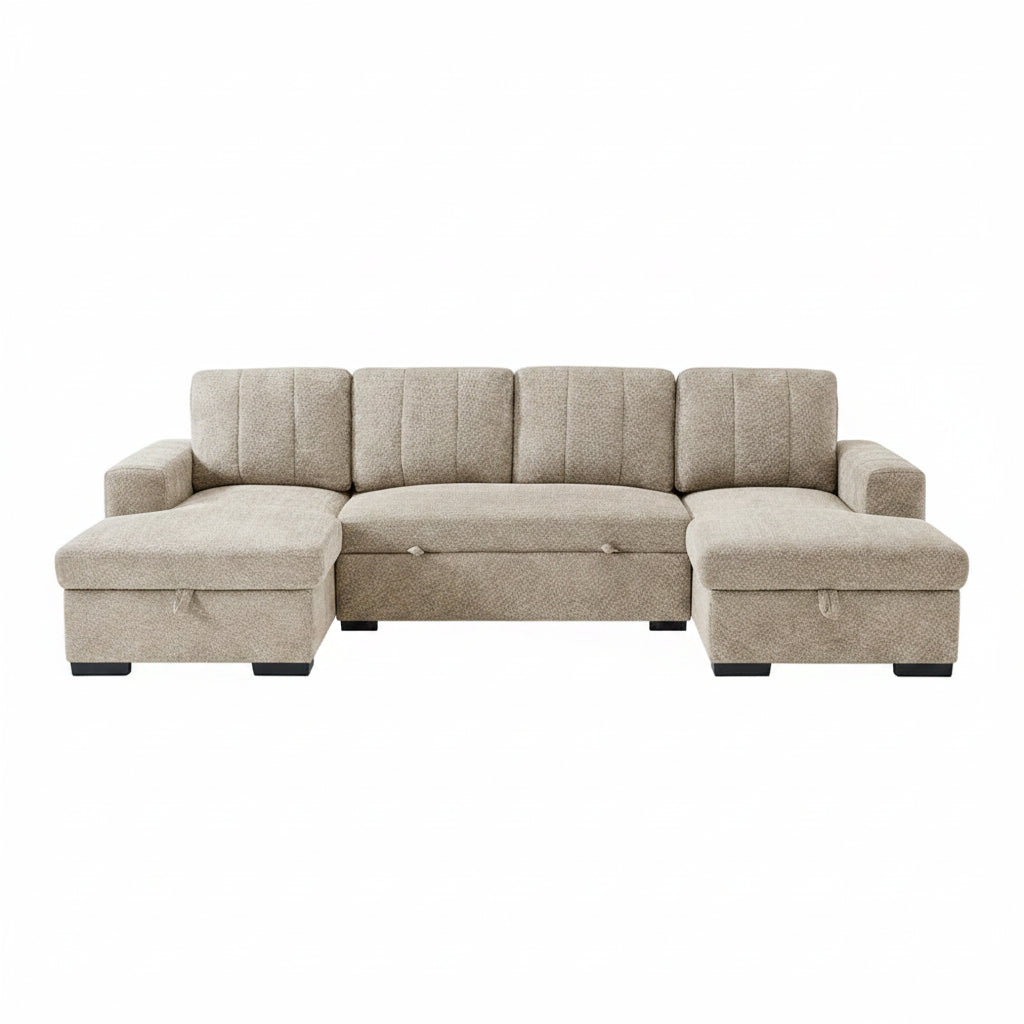 Como Sofabed Beige U Shape Corner