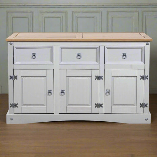 Cotswold Grey 3 Door Sideboard Heritage Home