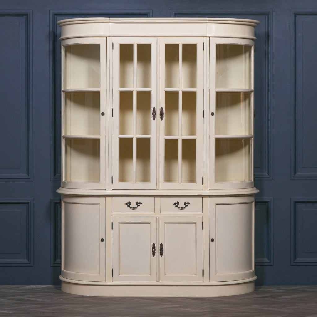 Large Vintage Cream Dresser Display Cabinet